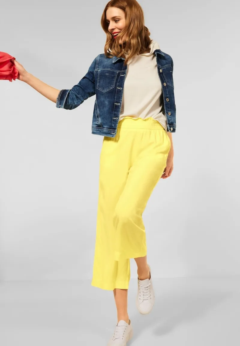 Street One Shorts*Loose Fit Hose mit Wide Legs merry yellow