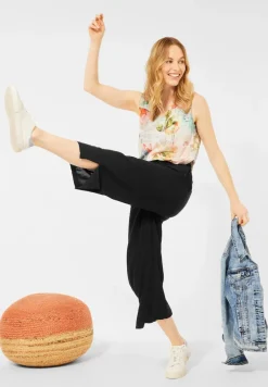 Cecil Hosen*Loose Fit Hose mit Wide Legs Black