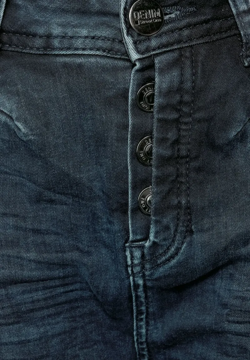 Street One Jeans*Loose Fit Jeans blue black destroy washed
