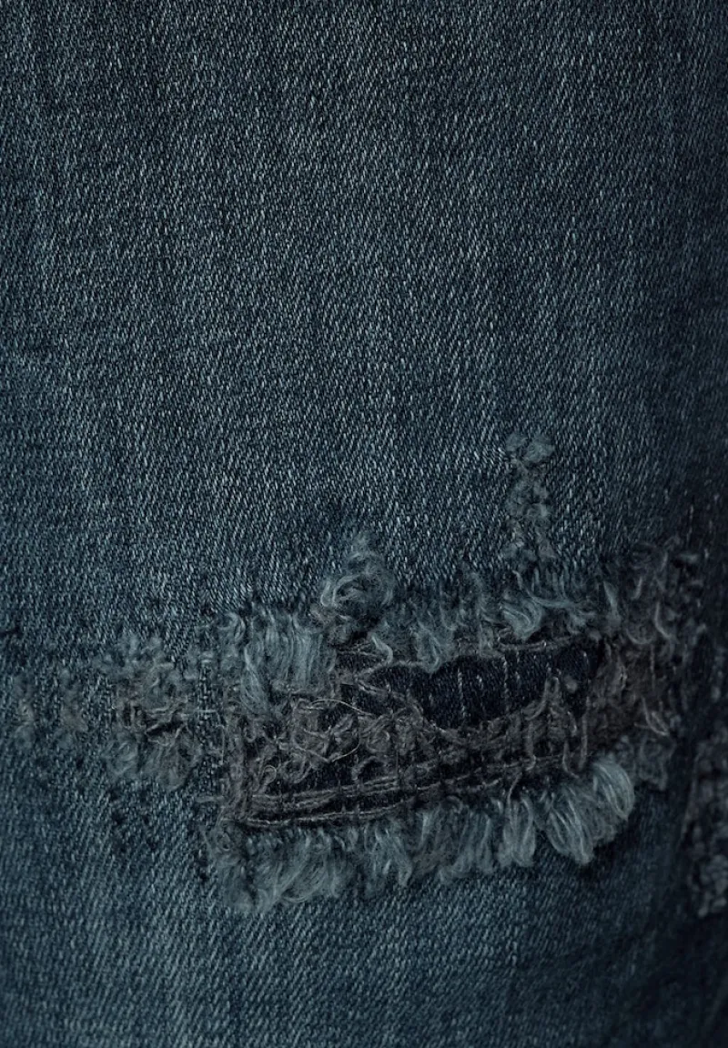 Street One Jeans*Loose Fit Jeans blue black destroy washed