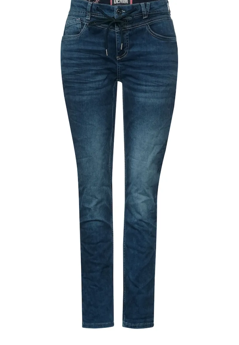 Street One Jeans*Loose Fit Jeans dark blue random wash