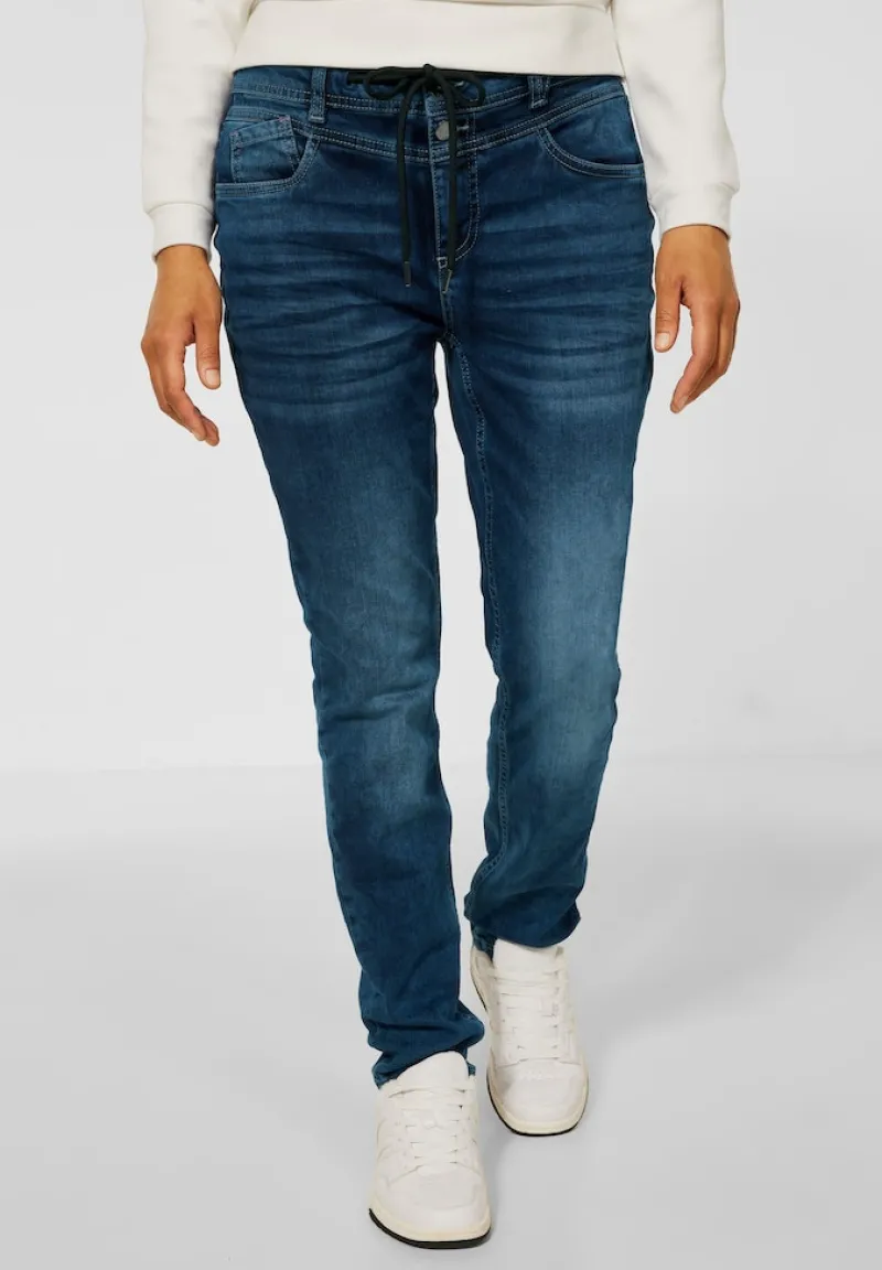 Street One Jeans*Loose Fit Jeans dark blue random wash