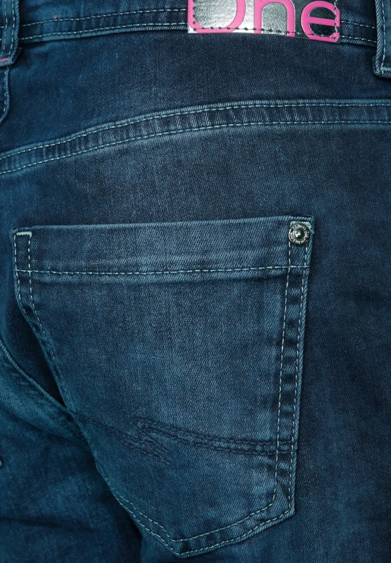 Street One Jeans*Loose Fit Jeans dark blue random wash