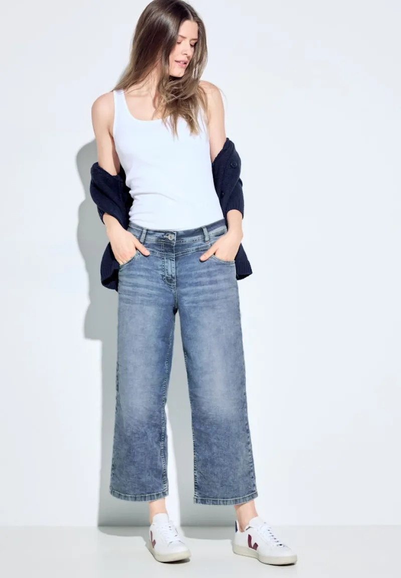 Cecil Shorts*Loose Fit Jeans light blue washed