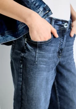 Cecil Shorts*Loose Fit Jeans mid blue wash