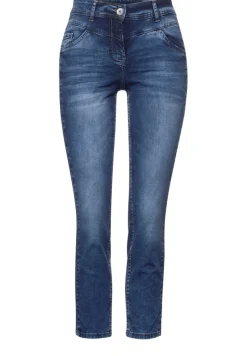 Cecil Shorts*Loose Fit Jeans mid blue used wash