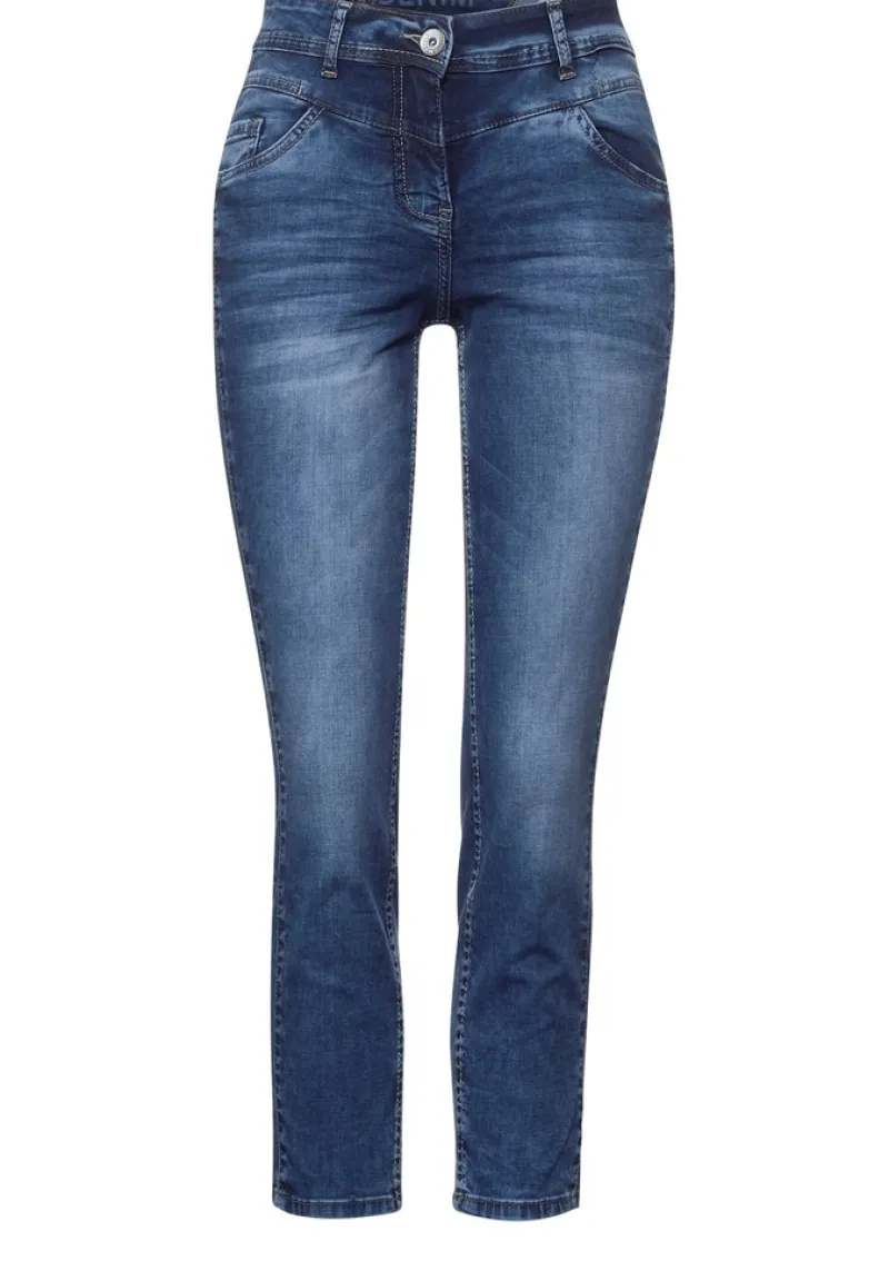 Cecil Shorts*Loose Fit Jeans mid blue used wash