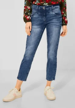 Cecil Shorts*Loose Fit Jeans mid blue used wash