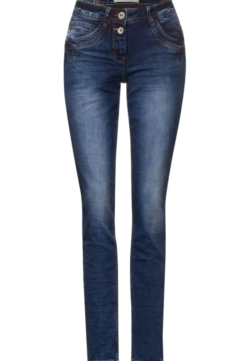 Cecil Jeans*Loose Fit Jeans mid blue used wash