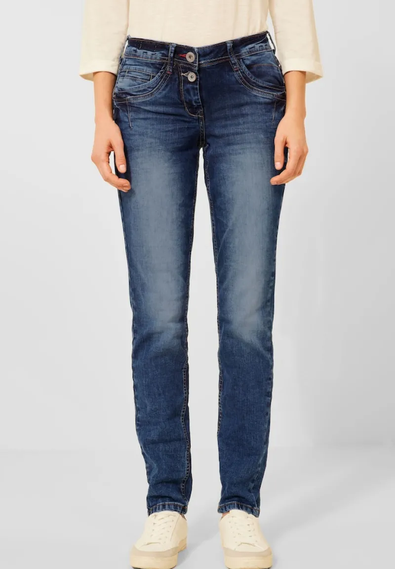 Cecil Jeans*Loose Fit Jeans mid blue used wash