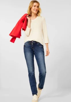 Cecil Jeans*Loose Fit Jeans mid blue used wash