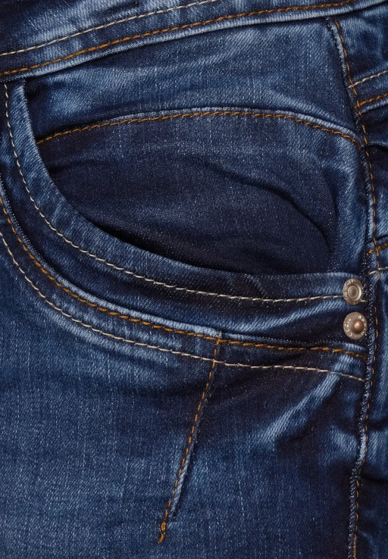 Cecil Jeans*Loose Fit Jeans mid blue used wash