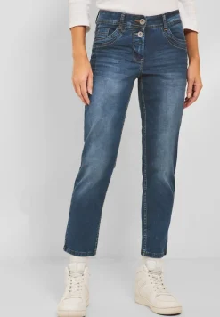 Cecil Shorts*Loose Fit Jeans mid blue used wash