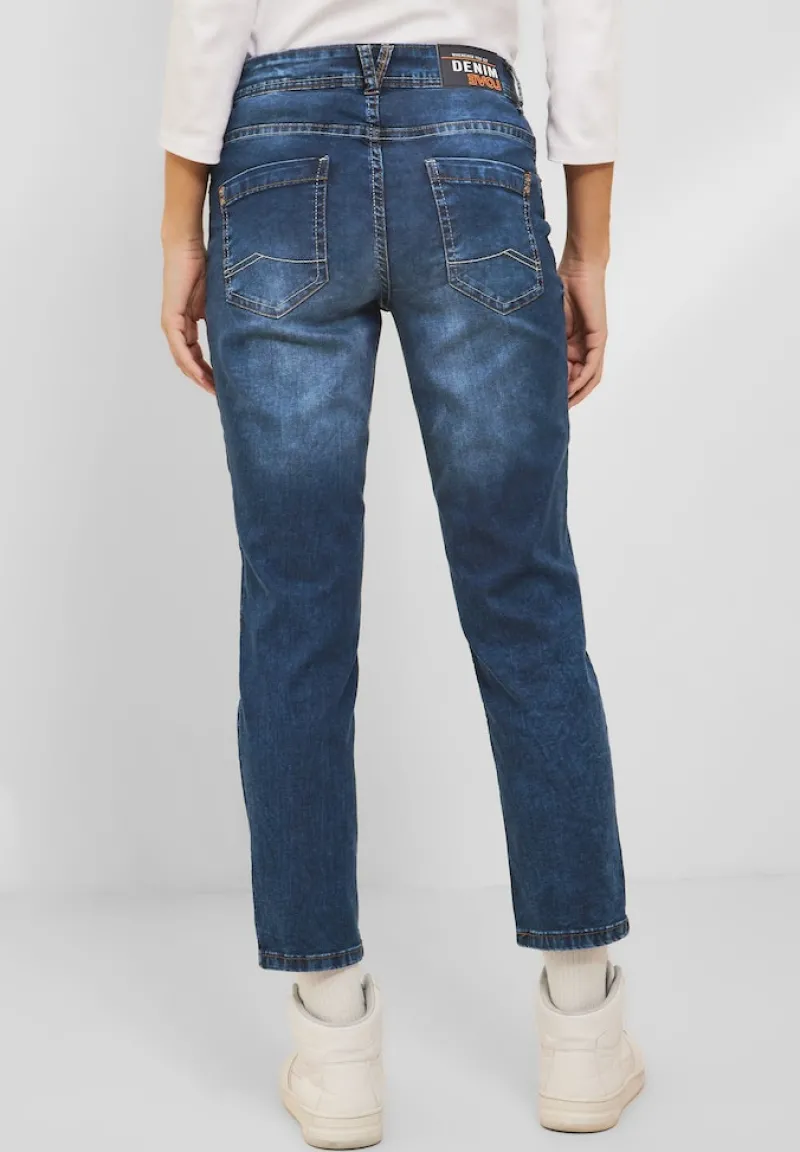 Cecil Shorts*Loose Fit Jeans mid blue used wash