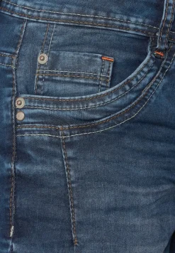 Cecil Shorts*Loose Fit Jeans mid blue used wash