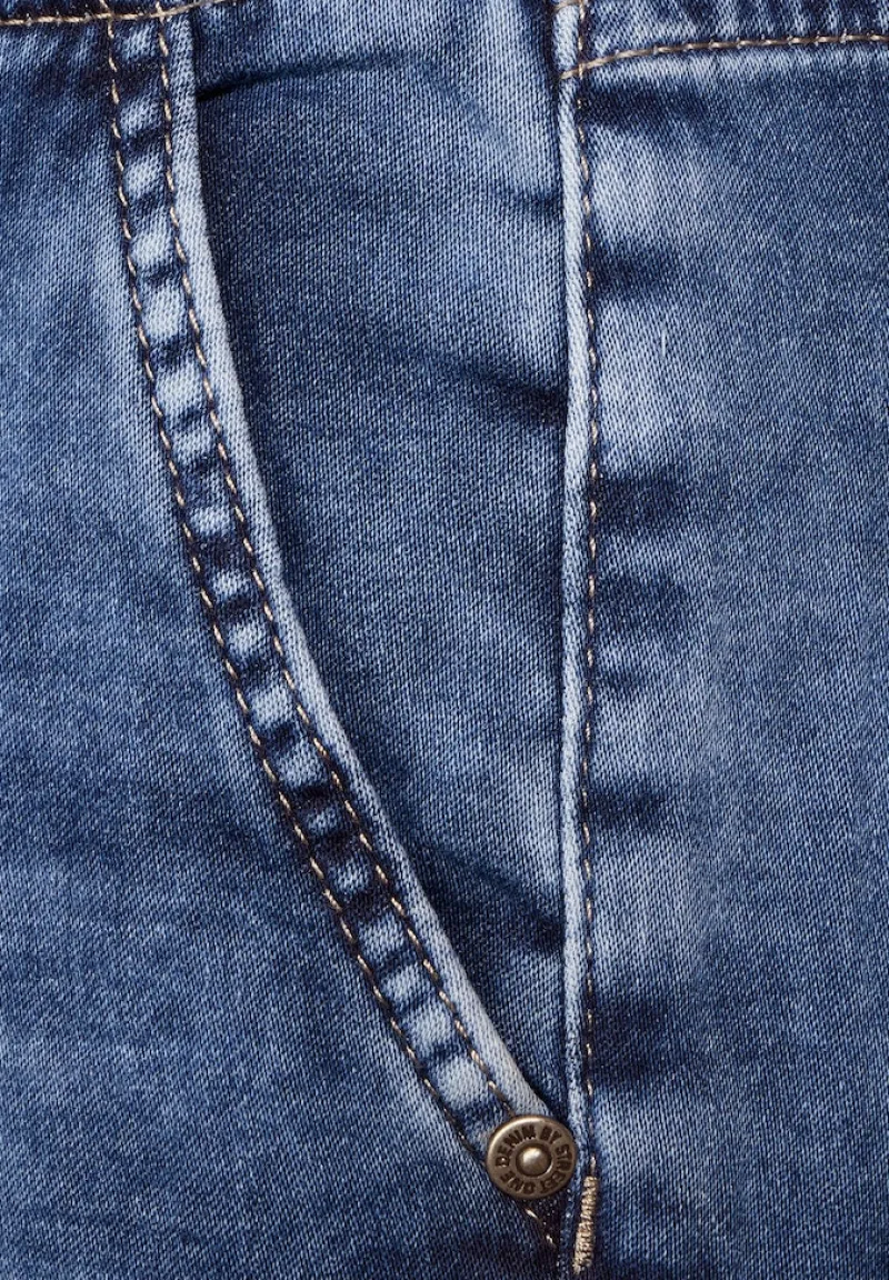 Street One Jeans*Loose Fit Jeans sky blue knit washed