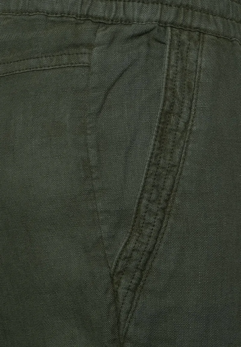 Cecil Hosen*Loose Fit Leinenhose deep khaki