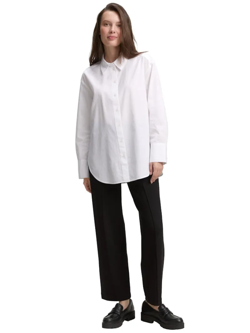 Tom Tailor Blusen*Loose Fit Popeline Hemdbluse white