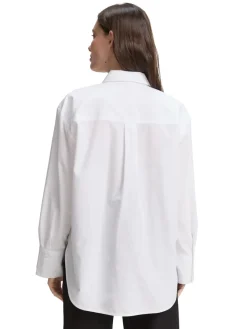 Tom Tailor Blusen*Loose Fit Popeline Hemdbluse white