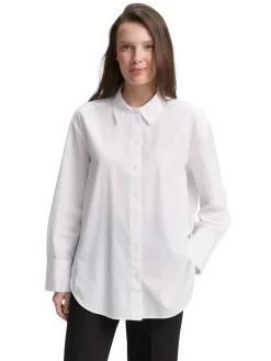 Tom Tailor Blusen*Loose Fit Popeline Hemdbluse white