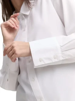 Tom Tailor Blusen*Loose Fit Popeline Hemdbluse white