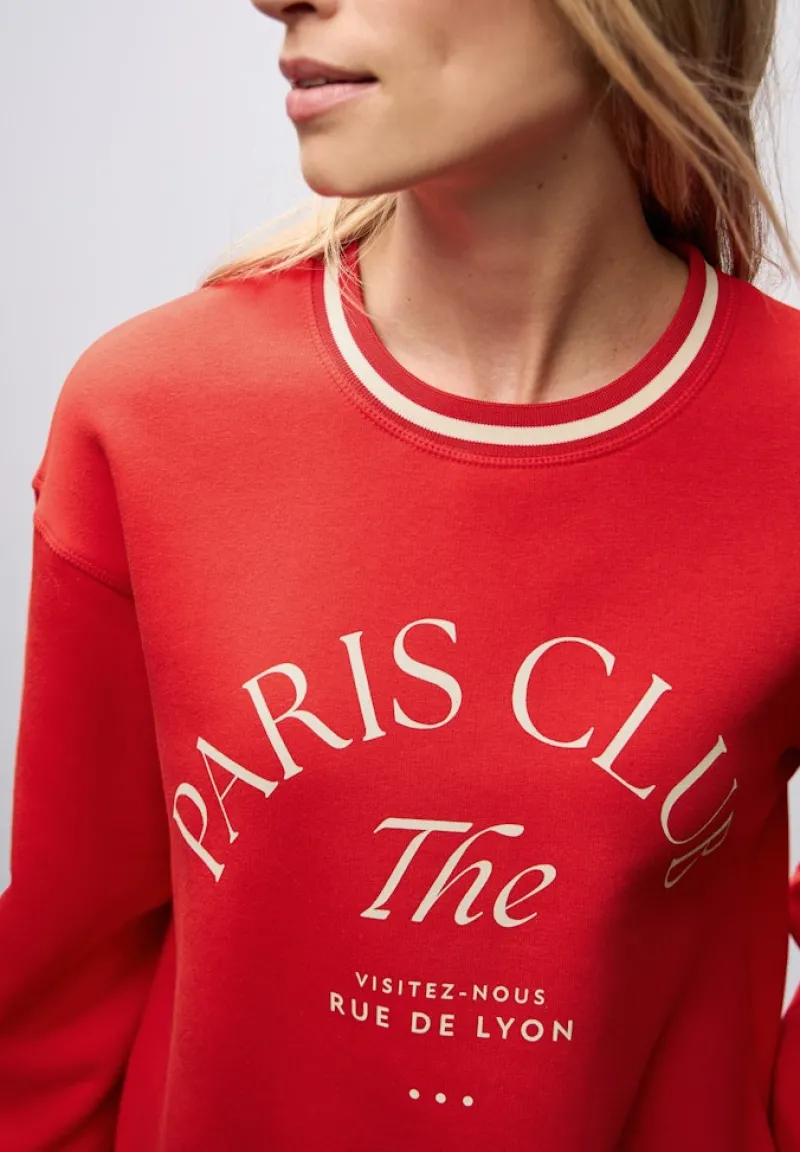 Street One Pullover & Sweatshirts*Loose Fit Print Sweatshirt Racing Red