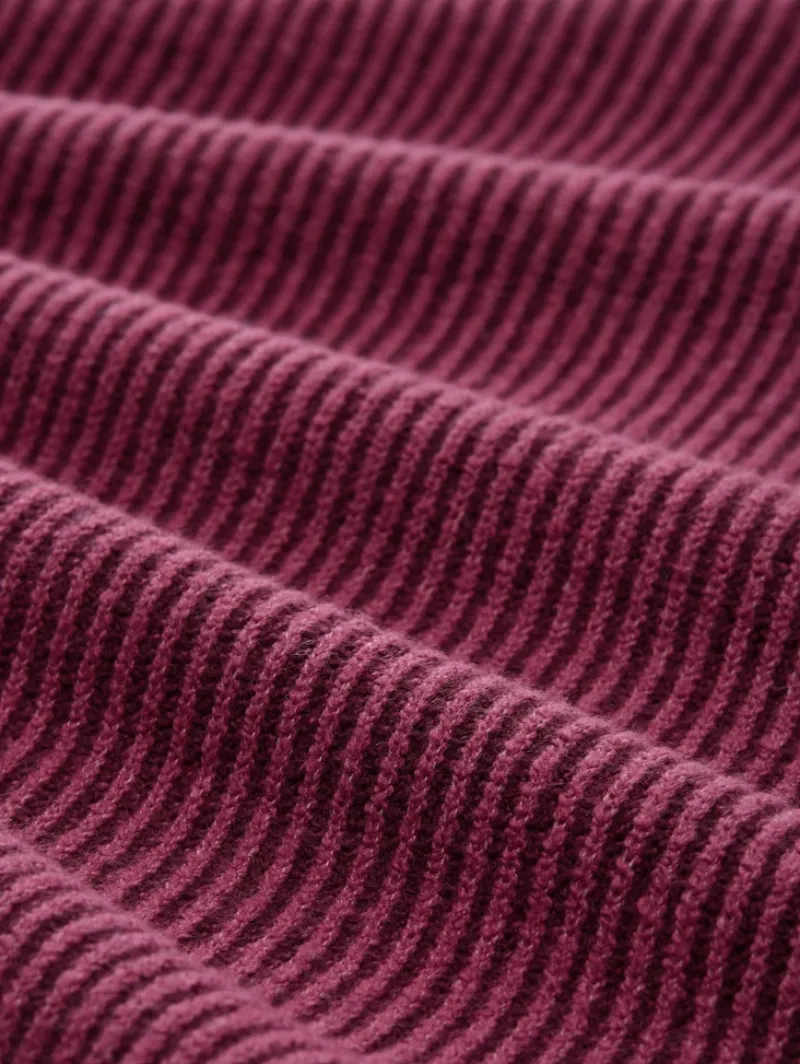 Tom Tailor Pullover & Sweatshirts*Loose Fit Strickpullover mit Stehkragen red rib structure