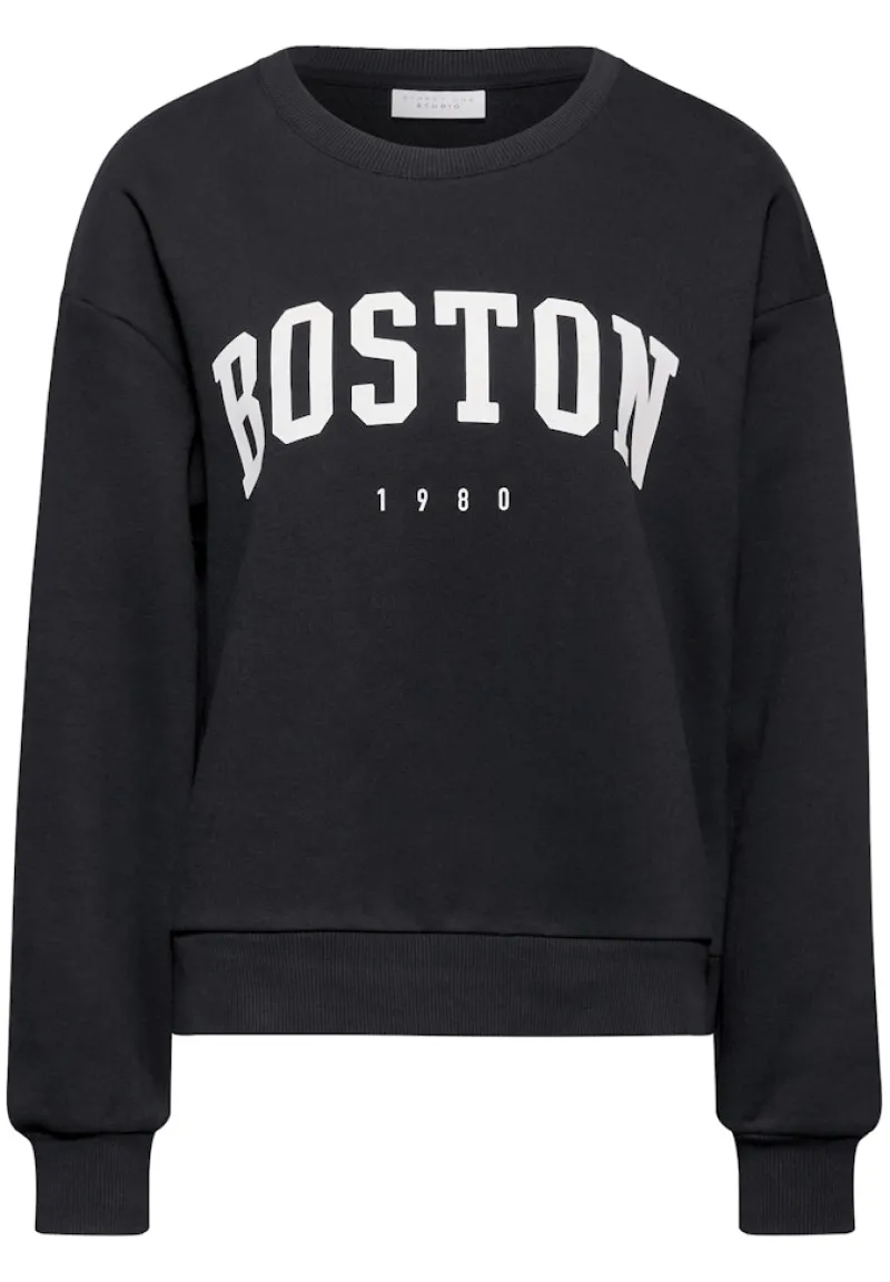 STREET ONE STUDIO Pullover & Sweatshirts*Loose Fit Sweatshirt Black