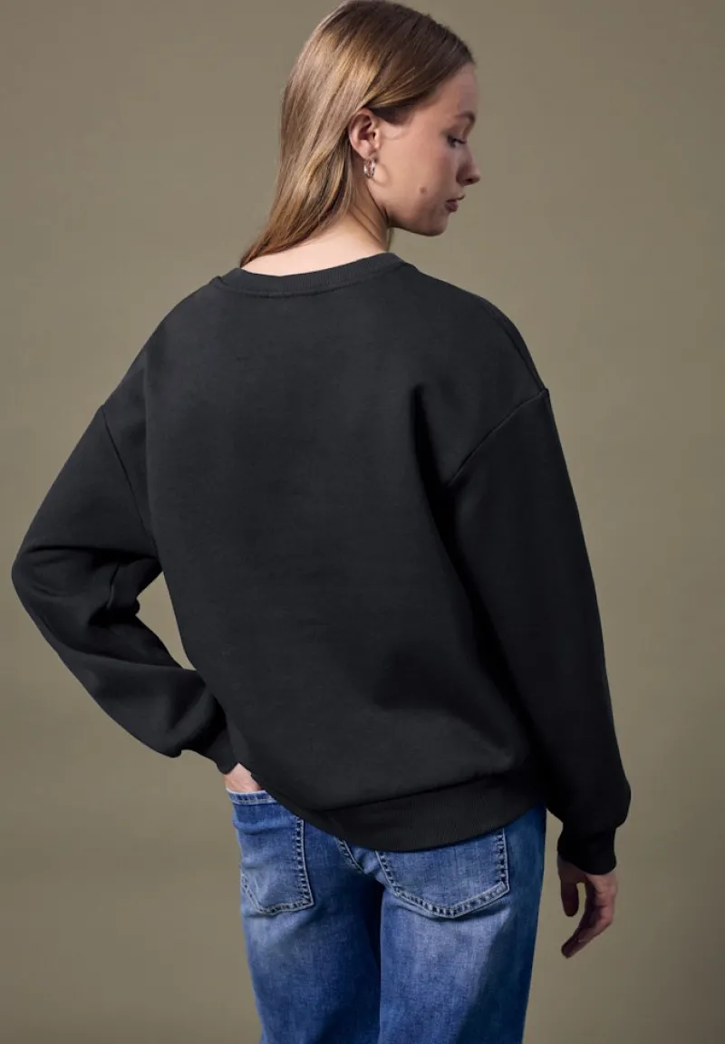 STREET ONE STUDIO Pullover & Sweatshirts*Loose Fit Sweatshirt Black