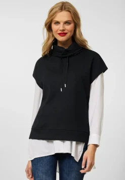 Street One Pullover & Sweatshirts*Loose Fit Sweatweste Black