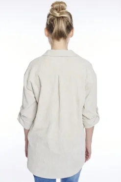 Hailys Blusen*LS P BL Ro44bina cream