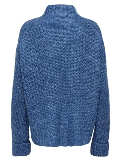 La Strada Unica Pullover & Sweatshirts*LSUANAIS WOOL L/S HIGHNECK PULLOVER KNT blue sapphire