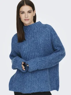 La Strada Unica Pullover & Sweatshirts*LSUANAIS WOOL L/S HIGHNECK PULLOVER KNT blue sapphire