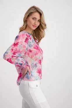 Monari Blusen*Luftige Bluse pink gemustert