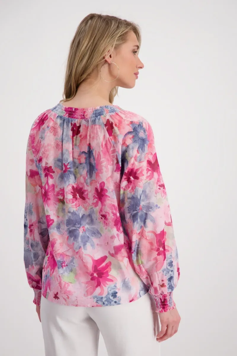 Monari Blusen*Luftige Bluse pink gemustert