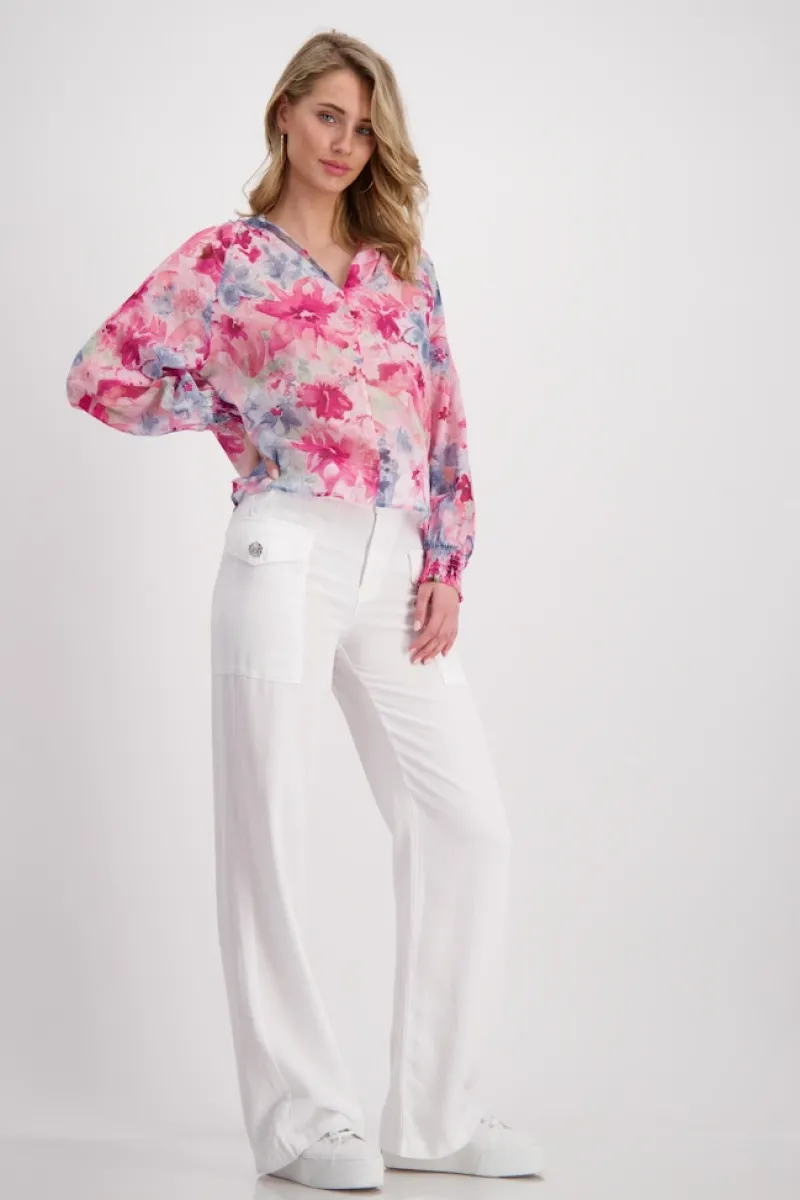 Monari Blusen*Luftige Bluse pink gemustert