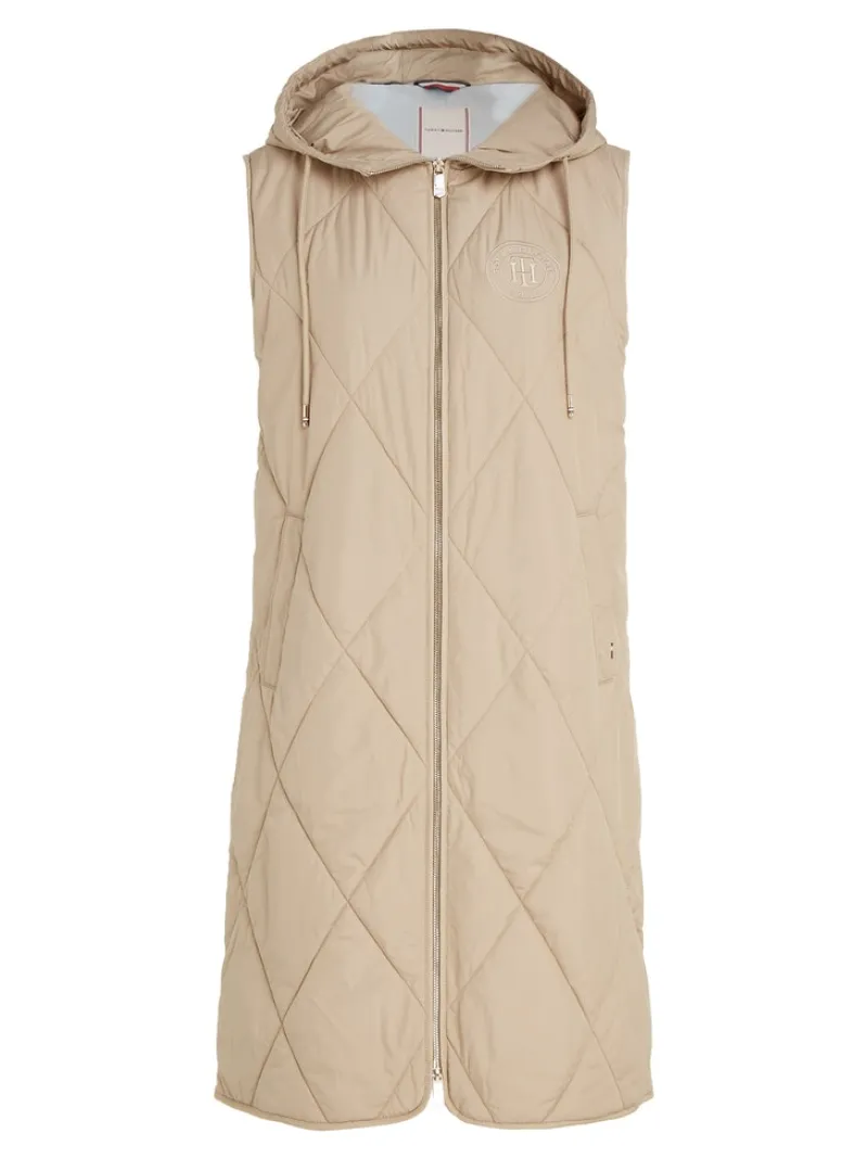 Tommy Hilfiger Westen*LW SORONA QUILTED LONG VEST Beige