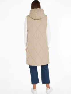 Tommy Hilfiger Westen*LW SORONA QUILTED LONG VEST Beige