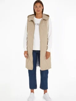 Tommy Hilfiger Westen*LW SORONA QUILTED LONG VEST Beige