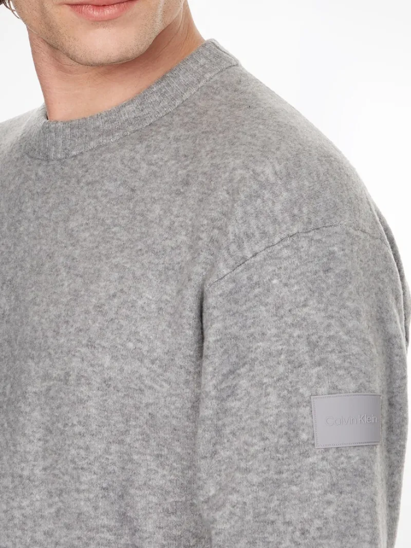 Calvin Klein Pullover & Sweatshirts*LYCRA BLEND COMFORT FIT SWEATER light grey heather