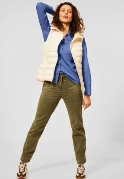 Cecil Blusen*Lyocell Bluse in Unifarbe forever blue