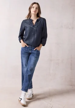 Cecil Blusen*Lyocell-Bluse dark blue wash