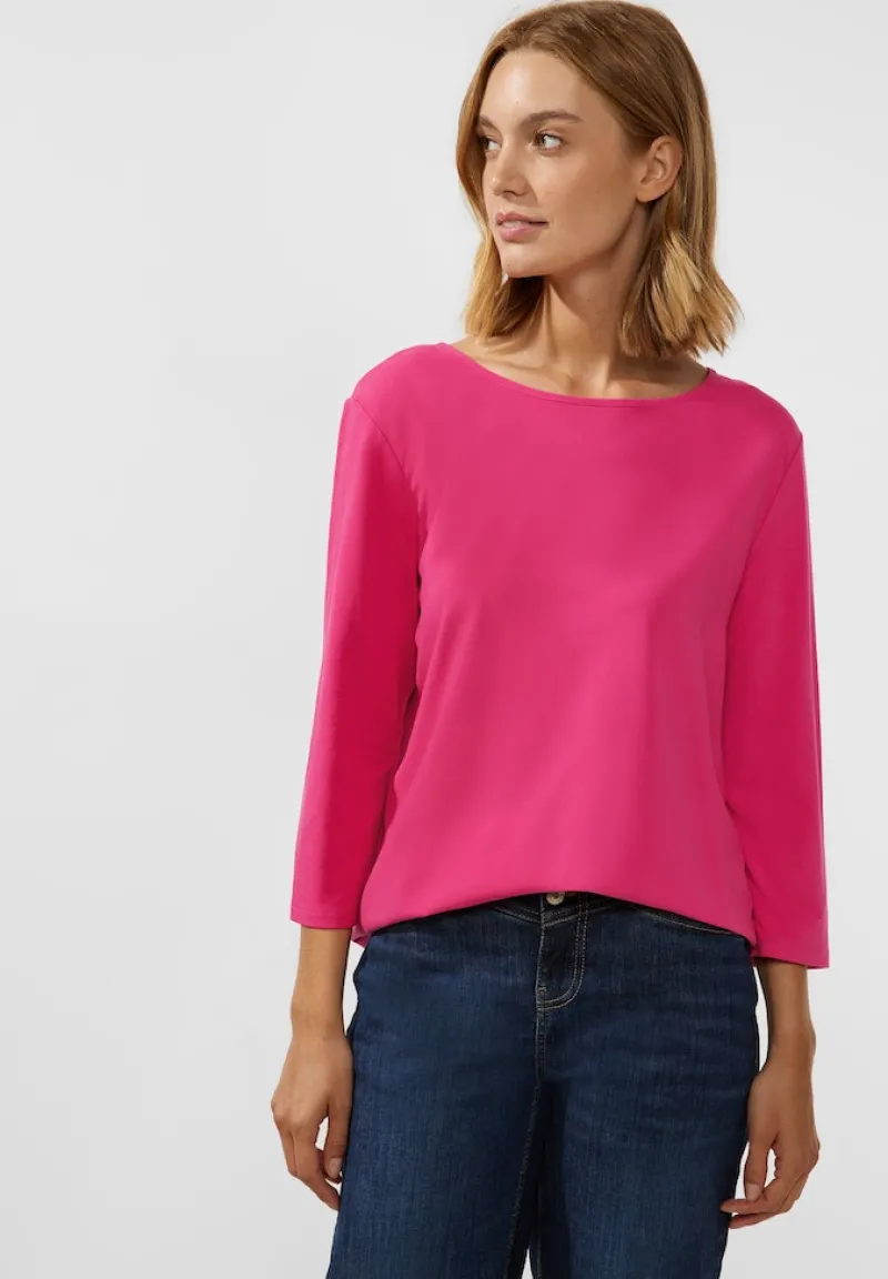 Street One Shirts*Materialmix Basic Shirt Coral Blossom