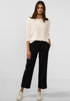 Street One Shirts*Materialmix Basic Shirt lucid white