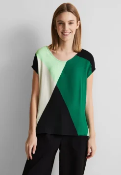 Street One Shirts*Materialmix Printshirt fresh spring green