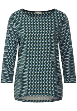 Street One Shirts*Materialmix Shirt Black