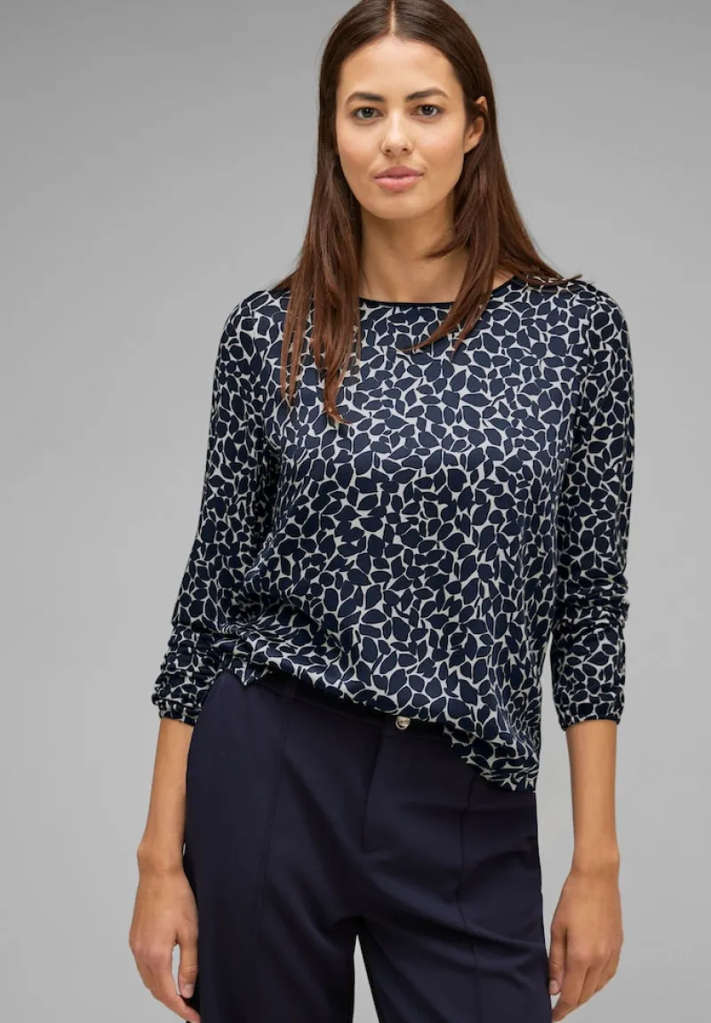 Street One Shirts*Materialmix Shirt deep blue