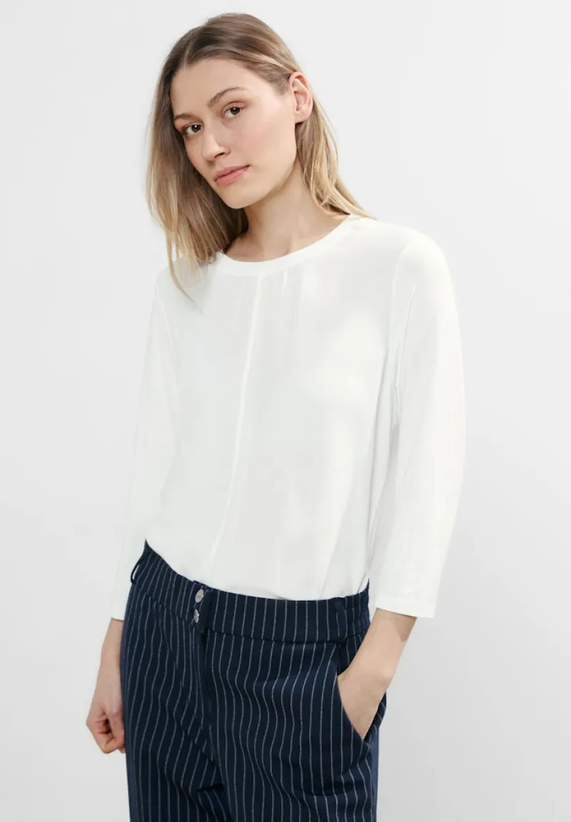 Cecil Shirts*Materialmix Shirt vanilla white