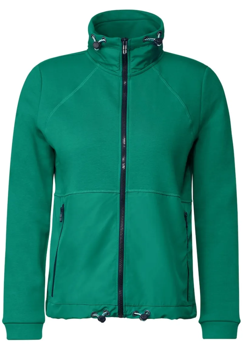 Cecil Pullover & Sweatshirts*Materialmix Strickjacke smaragd green