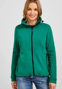Cecil Pullover & Sweatshirts*Materialmix Strickjacke smaragd green